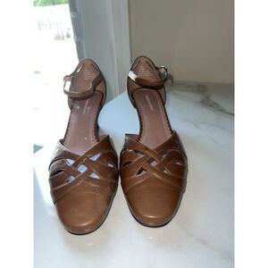Vintage NATURALIZER ANNIKA 7.5M Honey Brown‎ Heels 1.5" Pumps